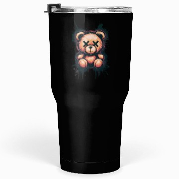 Discover vibrant close up spray paint Urban Graffiti Bear Tumblers 30 Oz