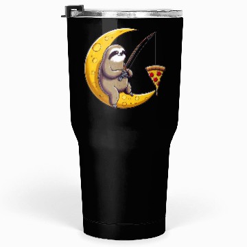 Discover Sloth fisherman moon pizza space Tumblers 30 Oz
