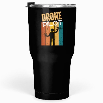 Discover Drone Pilot Quadcopter Vintage Retro Funny Drone Tumblers 30 Oz