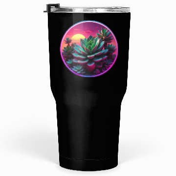 Discover Synthwave Succulent Art Tumblers 30 Oz
