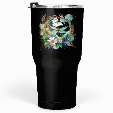 Discover One day at a time dragonfly floral Tumblers 30 Oz