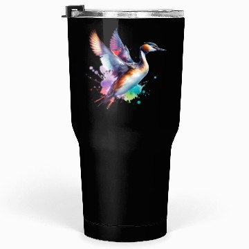 Discover Australasian Grebe in Flight Tumblers 30 Oz