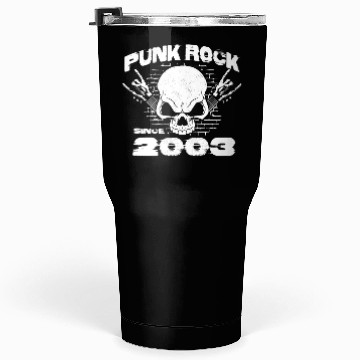 Discover Punk Rock Since 2003 - Skull Rock Hands 21st Tumblers 30 Oz