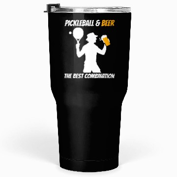 Discover Pickleball & Beer The Best Combination Fun Graphic Tumblers 30 Oz