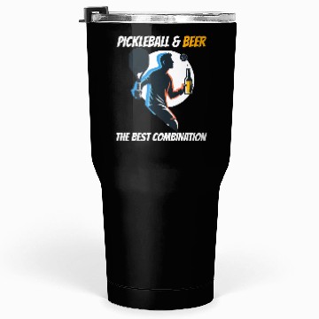 Discover Pickleball & Beer The Best Combination Fun Graphic Tumblers 30 Oz