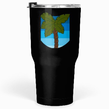 Discover Tropical Palm Tree Over an Ocean Tumblers 30 Oz