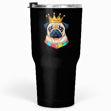 Discover "The crowned ones" - Pug Tumblers 30 Oz