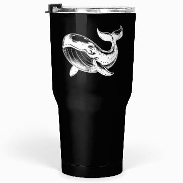 Discover Huge Smiling Blue Whale With Tail Fin Tumblers 30 Oz