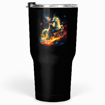 Discover Space Raccoon Riding unicorn Tumblers 30 Oz