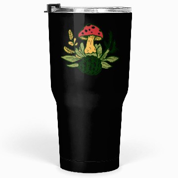 Discover Mushroom Pine Cone Foliage Design Tumblers 30 Oz