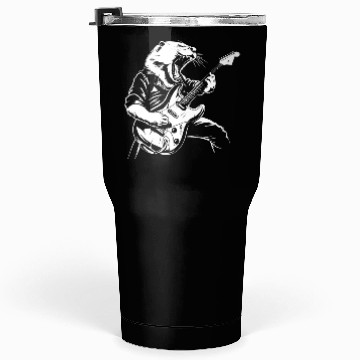 Discover Rock and Roll Otter Guitar Tumblers 30 Oz