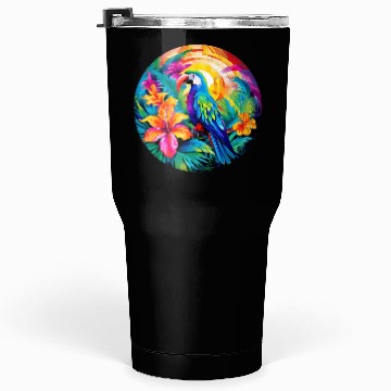 Discover circular-design-featuring-a-bustling-tropical Tumblers 30 Oz