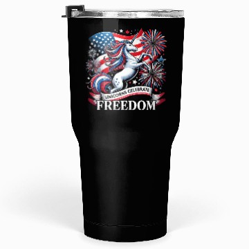 Discover Star-Spangled Unicorn with American Pride and Tumblers 30 Oz
