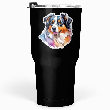 Discover Australian Shepherd Watercolor Tumblers 30 Oz
