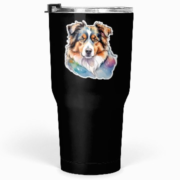 Discover Australian Shepherd Watercolor Tumblers 30 Oz