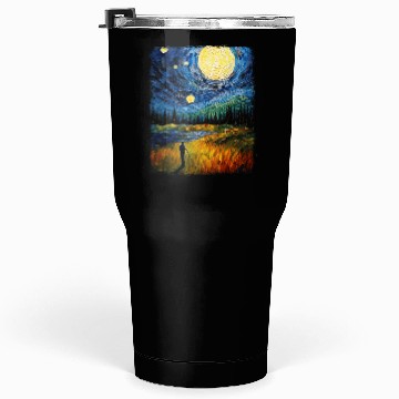 Discover Golf Player Golfer Golfing Starry Night Painting Tumblers 30 Oz