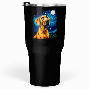 Discover Great Dane Dog Starry Night Painting Tumblers 30 Oz