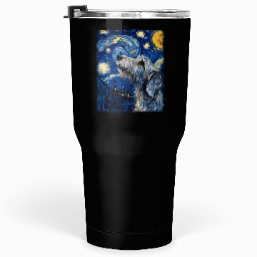 Discover Irish Wolfhound Dog Starry Night Painting Tumblers 30 Oz