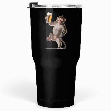 Discover Monkey Drinking Beer Realistic Tumblers 30 Oz