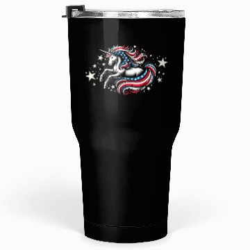 Discover Star-Spangled Unicorn with American Pride and Tumblers 30 Oz