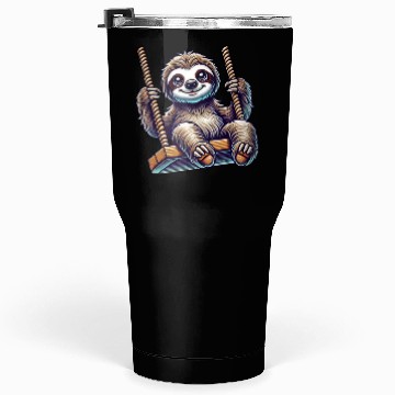Discover Cute sloth swing cartoon playground animal Tumblers 30 Oz