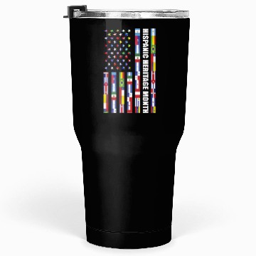 Discover Hispanic Heritage month USA Flag all Countries Tumblers 30 Oz