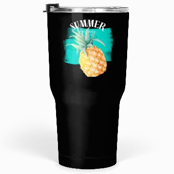 Discover Summer Retro Pineapple Swimming Pool Vacation Gard Tumblers 30 Oz