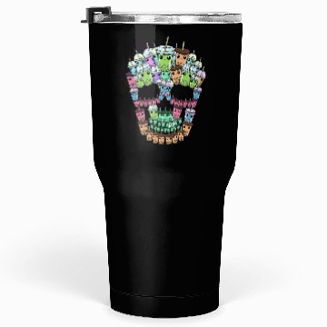 Discover Bubble Tea Skull Tumblers 30 Oz Men Boba Tea