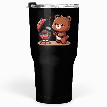 Discover Cute BBQ Bear Tumblers 30 Oz