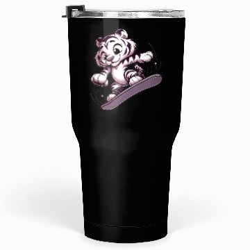 Discover Cute Snowboarder Tiger Tumblers 30 Oz