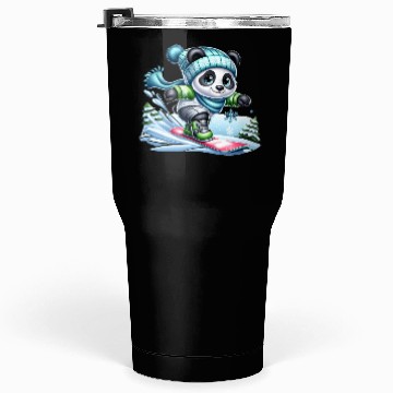 Discover Cute Snowboarder Panda Tumblers 30 Oz