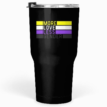 Discover Non Binary Pride NB More Love Less Gender LGBTQ Tumblers 30 Oz