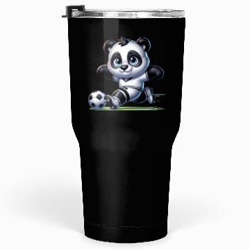 Discover Cute Soccer Player Panda Tumblers 30 Oz
