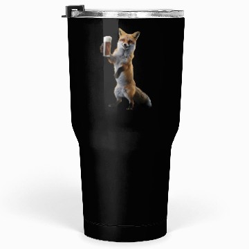 Discover Fox Drinking Beer Realistic Tumblers 30 Oz