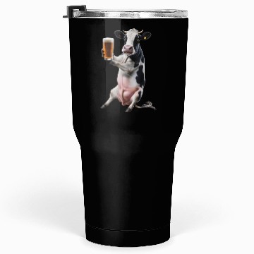 Discover Cow Drinking Beer Realistic Tumblers 30 Oz