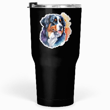 Discover Bernese Mountain Dog Watercolor Tumblers 30 Oz