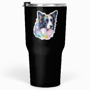 Discover Border Collie Watercolor Tumblers 30 Oz