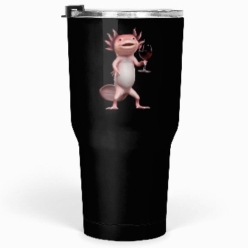 Discover Axolotl Drinking Wine Realistic Tumblers 30 Oz