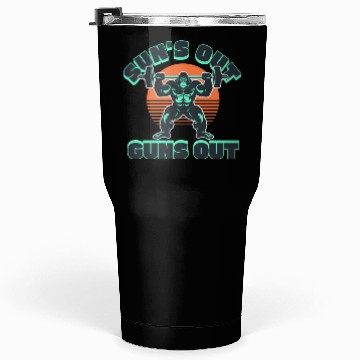 Discover Suns Out Guns Out Beach Summer Funny Gym Workout Tumblers 30 Oz