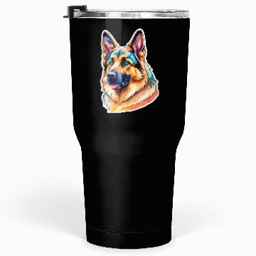 Discover German Shepherd Watercolor Tumblers 30 Oz