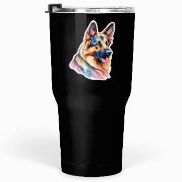 Discover German Shepherd Watercolor Tumblers 30 Oz