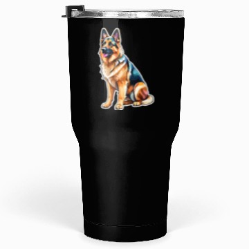 Discover German Shepherd Watercolor Tumblers 30 Oz
