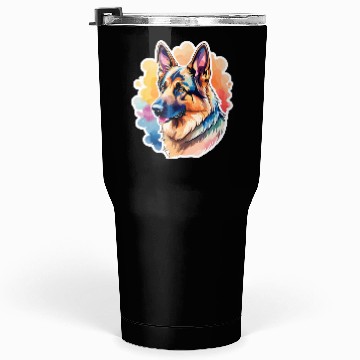 Discover German Shepherd Watercolor Tumblers 30 Oz