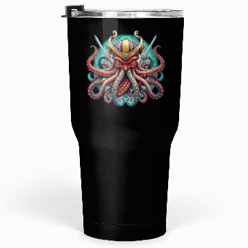 Discover Colorful octopus samurai illustration Tumblers 30 Oz