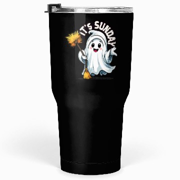 Discover It's Sunday little ghost Tumblers 30 Oz