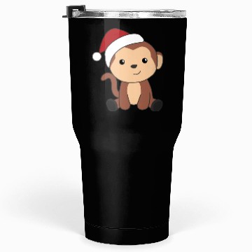 Discover Monkey Christmas Snow Winter Animals Monkeys Tumblers 30 Oz