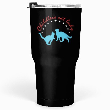 Discover Vintage And Retro Funny Childless Cat Lady Tumblers 30 Oz