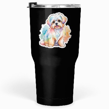 Discover Maltese Dog Watercolor Tumblers 30 Oz