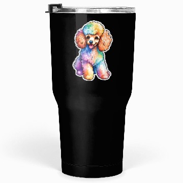 Discover Poodle Watercolor Tumblers 30 Oz