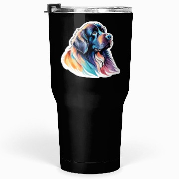 Discover Newfoundland Dog Watercolor Tumblers 30 Oz